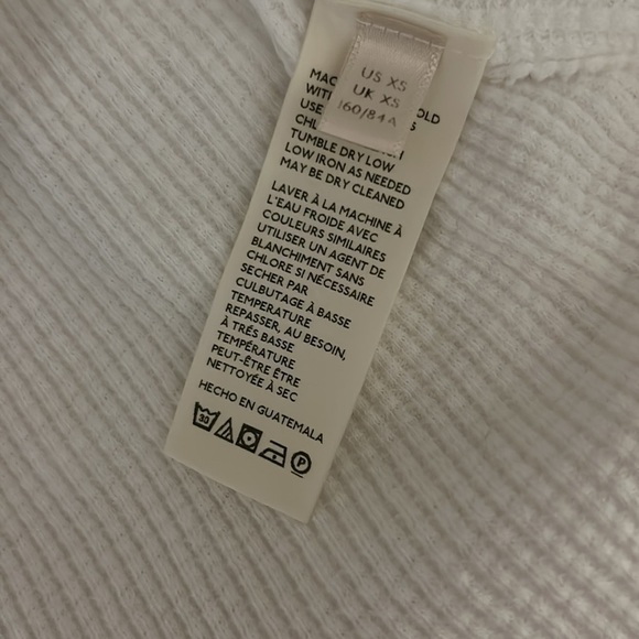 We the Free Just for You waffle turtleneck with cutout. White, womens size small - Picture 5 of 6